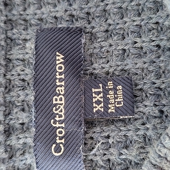 Croft & Barrow  Men's Dress/Casual Knit Crewneck Sweater Size XXL Americana Blue - Picture 8 of 10